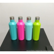 Stainless Steel Fashionable Double Wall  Vacuum Outdoor Portable Different Colors Wine Bottles